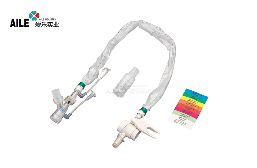 Double Swivel Y-Elbow & Push Button Switch Closed Suction Catheter